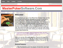 Tablet Screenshot of masterpokersoftware.com